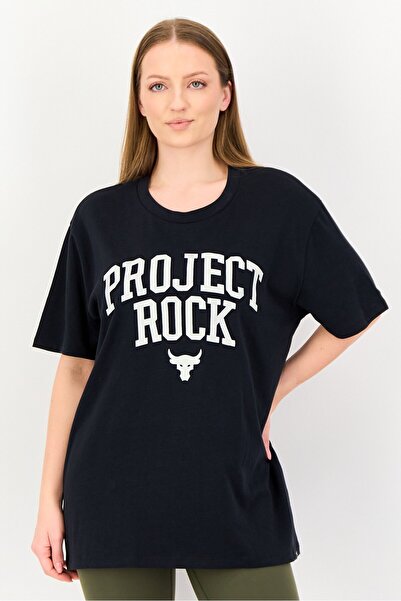 Under Armour x Project Rock Women Loose Fit Short Sleeve Outdoor Top, Black