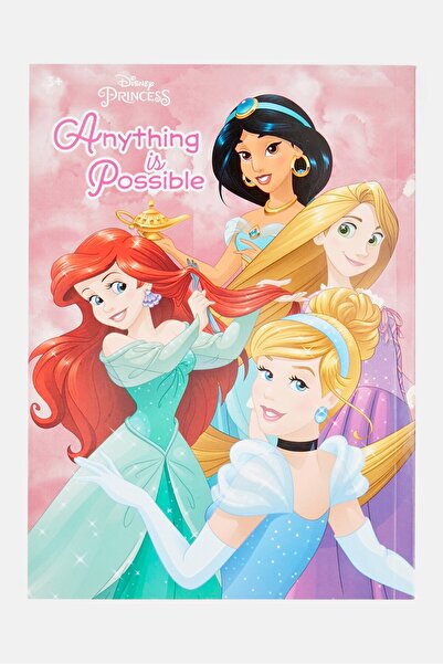 Disney Princess Anything Is Possible A5 Notebook Arabic, Pink