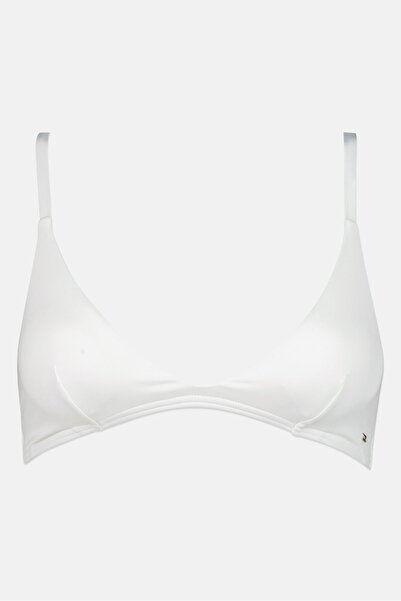 Tommy Hilfiger Women Brand Logo Padded Racer Back Triangle Bra, White