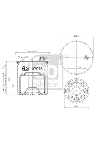 FEBI BILSTEIN Въздушни маншони за заден мост Mercedes-Benz Actros MP4 / MP5/A...