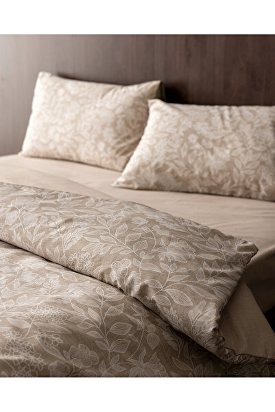 Madame Coco Delisle Tek Kişilik Pamuklu Nevresim Takımı - Bej