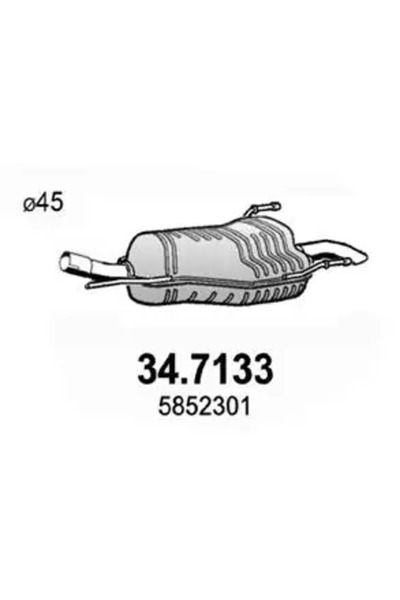 ASSO Toba Esapament Finala Opel Astra H Vauxhall Astra Model 5