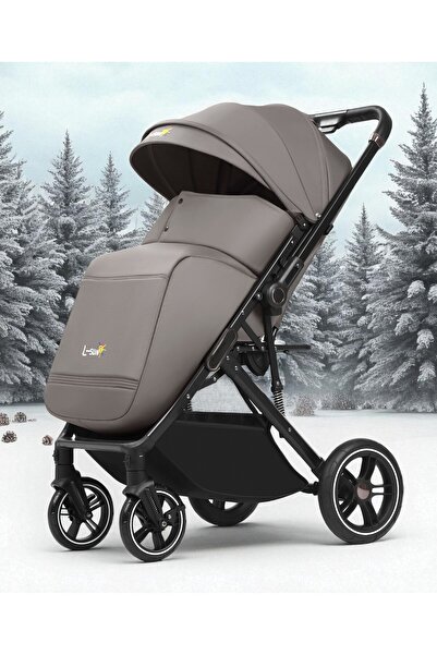 L-Sun Children's Sports Stroller, Folding Trolley, Adjustable Backrest with Sleeping Position, Cover and Bag