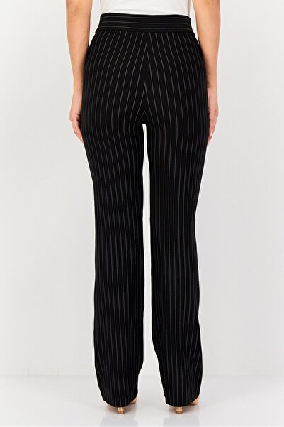 Bianco Lucci Women Regular Fit Stripe Straight Leg Pants, Multicolor