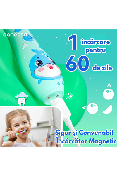 DANESSO Sonic Electric Toothbrush, Danesso® Oral, For Children, 24,000 Pulses, 0-6 Years, Blue