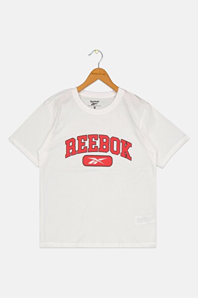 Reebok Kids Boy Sportswear Fit Short Sleeve Outdoor T-Shirt, White
