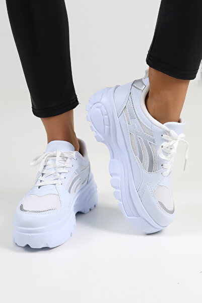 Encool Λευκά Γυναικεία Αθλητικά Παπούτσια Casual – Ψηλή σόλα, Μοντέρνο και Κομψό Σχέδιο Αθλητικών Παπουτσιών