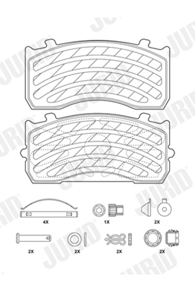 Jurid Set Placute Frana Frana Disc Man Tgl 1 Mercedes-Benz Atego/Axor 2/Econic 2