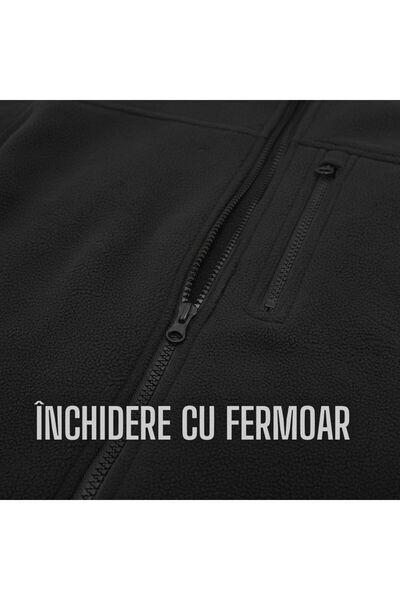 Hipolar Tactical Polar Fleece Jacket, Black, Winter