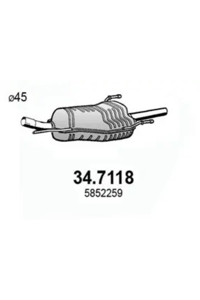 ASSO Toba Esapament Finala Opel Astra G