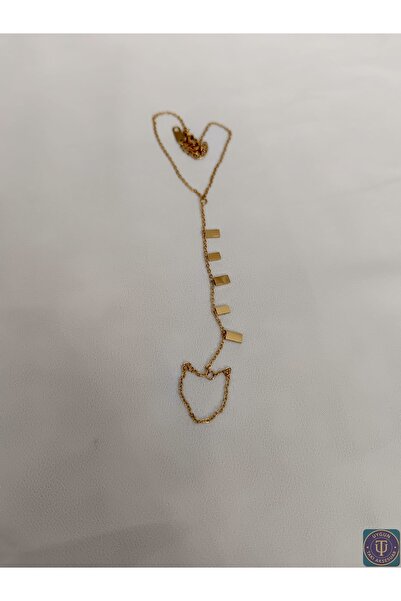 uyguntakıaksesuar شاحمران ذو شكل مستطيل بسيط بلون ذهبي - ستانلس ستيل، تصميم أنيق