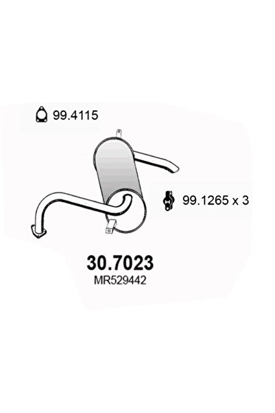 ASSO Toba Esapament Finala Mitsubishi Pajero Pinin 1