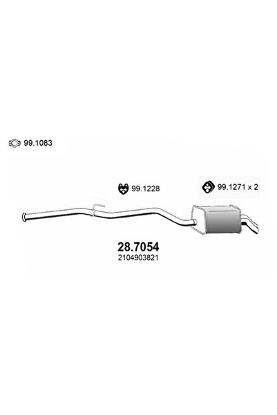 ASSO Toba Esapament Finala Mercedes-Benz E-Class