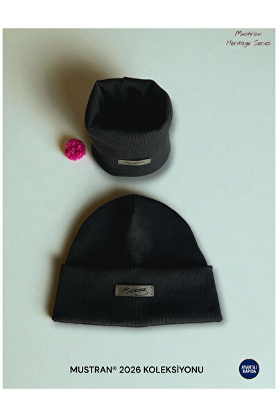 Mustran 95% Cotton Handmade 2-Piece Beret Neck Collar Set for Children Aged 4-12 |   Double Layer 4 Layer Ear Gift