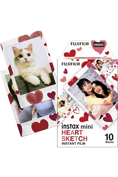 Generic Fujifilm Instax Mini Film - 10 Exposures, Heart Border