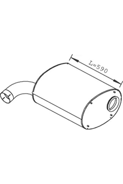 Dinex Middle/Rear Silencer Iveco Eurostar/Eurotech Mh/Eurotech Mp