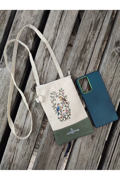 JANJAN Phone Bag with Strap, Wallet with Strap, Canvas Phone Bag, Waist Bag, Wallet with Strap,