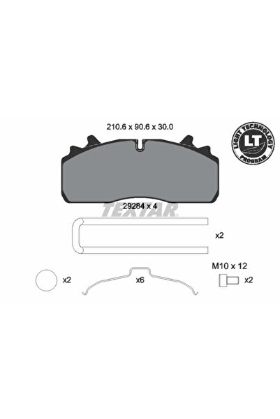 TEXTAR Комплект спирачни накладки за дискови спирачки Renault Trucks D Volvo ...