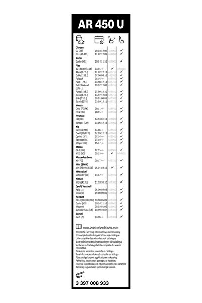 Bosch Wiper blade SKODA FAVORIT (781) 1989-1994