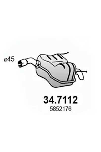 ASSO Toba Esapament Finala Opel Vectra C