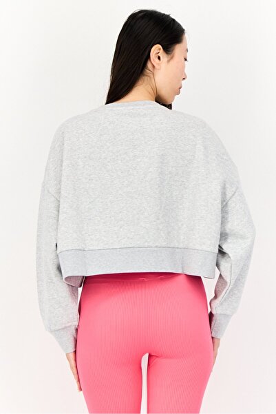 Puma Women Sportswear Fit Long Sleeves Running Sweatshirt, Light Grey