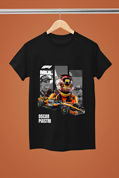 MAGORS OSCAR PIASTRI BUMBAC IMPRIMAT Mâneci scurte CORTĂ REGULARĂ F1 tricou