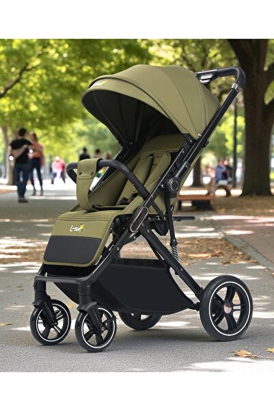 L-Sun Children's Sports Stroller, Folding Trolley, Adjustable Backrest with Sleeping Position, Cover and Bag