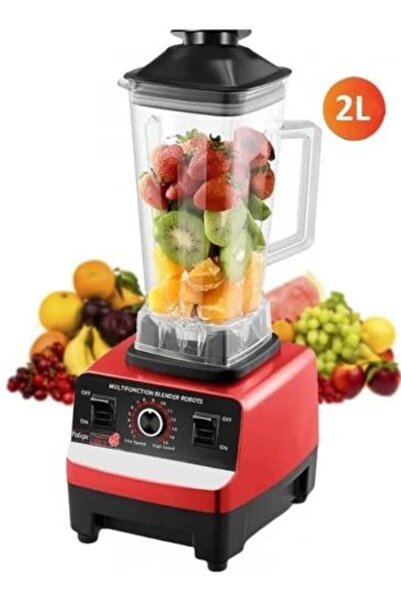 genernic خلاط كهربائي تجاري 2 في 1، سعة 2.0 لتر، عصارة عالية السرعة ومعالج طعام 5500 واط، PS-4745 (أحمر)