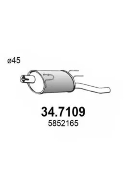 ASSO Toba Esapament Finala Opel Combo Autoutilitara/Limuzina Spatioasa/Combo ...