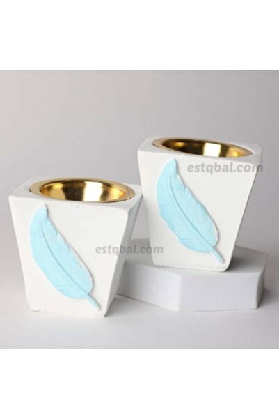 GIFT مبخرة ريشية زرقاء سماوية (١٢ قطعة - دستة)