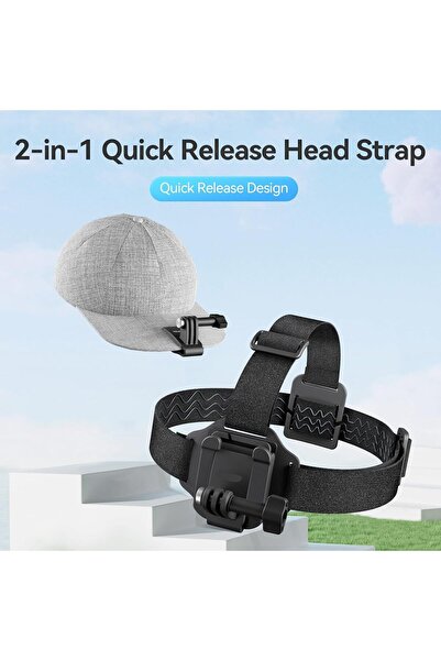 Other Nalakal 2-in-1 Head Mount & Quick-Release Clamp for Mobile Phones — POV Selfie Mount (GoPro/Insta3