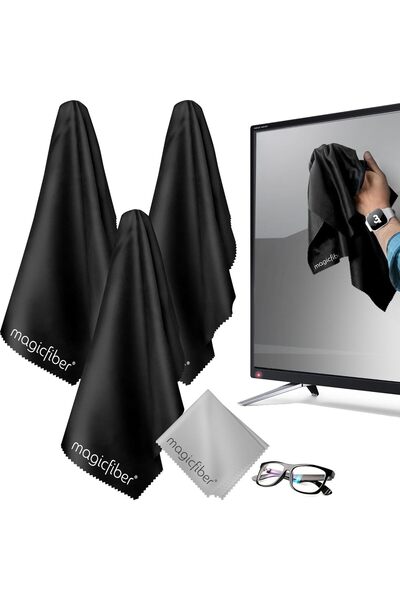 MagicFiber Extra Large Microfiber Cleaning Cloth - Premium Cloth for TV, Screens, Windows, Mirrors &
