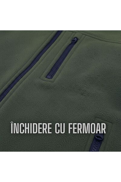 Hipolar Tactical Polar Fleece Jacket, Military Khaki Green, Winter