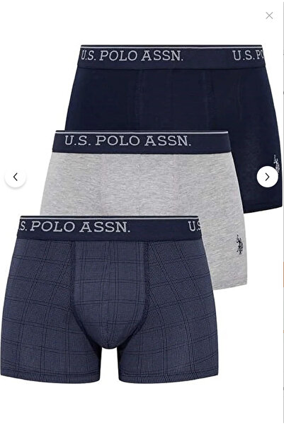U.S. Polo Assn. طقم بوكسر رجالي مرخص مكون من 3 قطع (في علبة) مصنوع من 95% قطن...