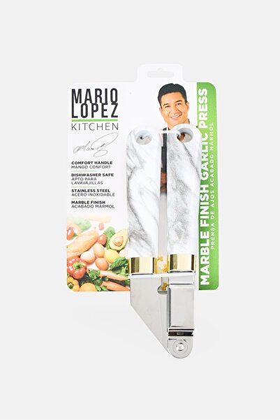 Mario Lopez Marble Finish Garlic Press, Multicolor