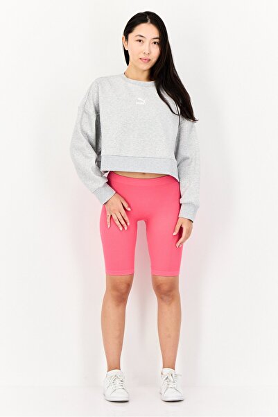 Puma Women Sportswear Fit Long Sleeves Running Sweatshirt, Light Grey