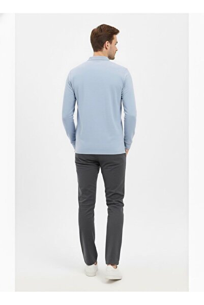 assef Men's Polo Neck Plain Long Sleeve Sweatshirt