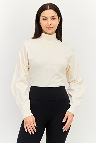 adidas Women Sportswear Fit Long Sleeves Training Bodysuits, Cream