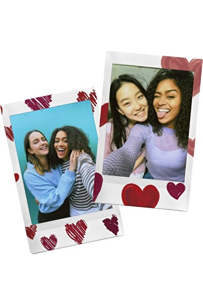 Generic Fujifilm Instax Mini Film - 10 Exposures, Heart Border