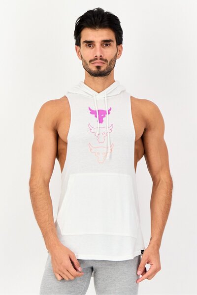 Under Armour x Project Rock Men Loose Fit Sleeveless Training Vest, White