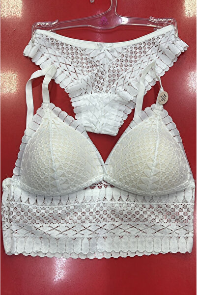 MODA Bralet Set Lace White