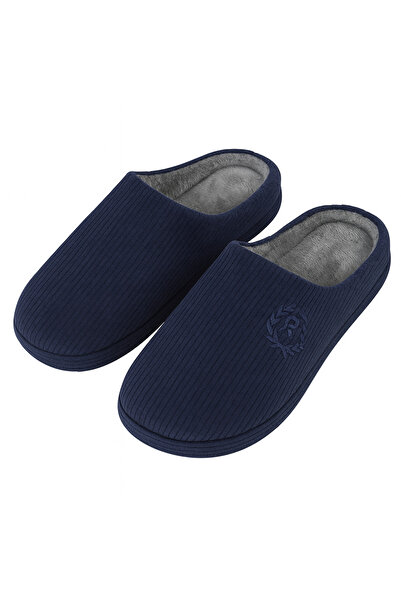 ALB TERLİK AYAKKABI SAN. TİC. LTD. ŞTİ. Зимові домашні капці з підошвою для чоловіків - м'яка підошва, тепла, безшумна модель, зручна модель