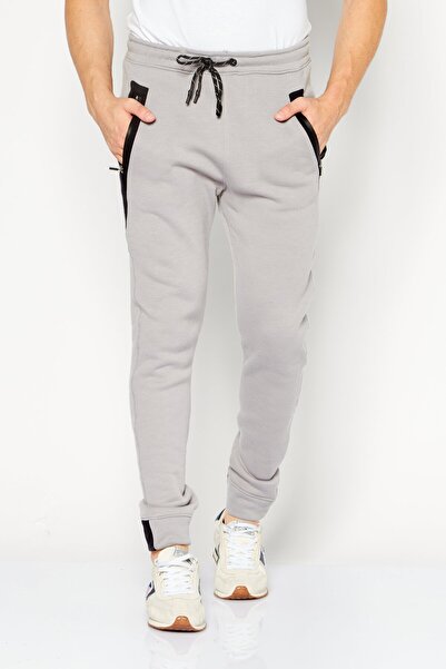 Burnside Men Regular Fit Solid Jogger Pants, Grey