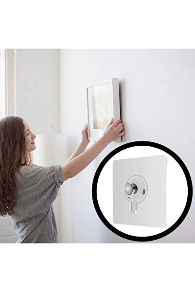 tafce Pratik 1 Adet Güçlü Yapışkanlı Duvar Vidası Matkap Delme Yok - Elbise Çervece Askısı Çivi