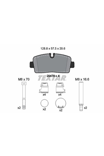 TEXTAR Комплект спирачни накладки за дискови спирачки Iveco Daily 6 Body/Dail...