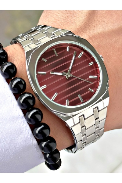 Tisaati Özel Lüks Seri Classic Tasarım Eşref Tek Saat Modeli Metal Kordon Erk...