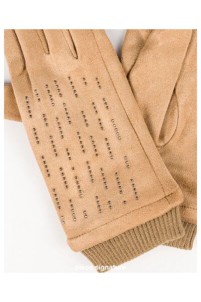 PIECE SIGNATURE قفازات فاخرة للنساء (95% بوليستر 5% سباندكس)