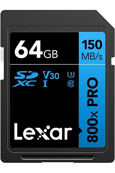 Lexar 800x PRO SDXC UHS-I 64GB SD Memory Card (LSD0800P064G-BNNAA)