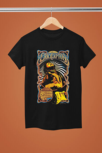 MAGORS ERIC CLAPTON, BUMBAC IMPRIMAT, MÂINĂ SCURTĂ, FORMĂ REGULARĂ tricou