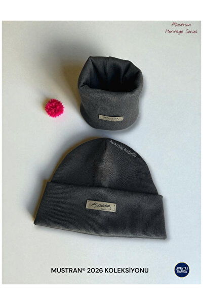 Mustran 95% Cotton Handmade 2-Piece Beret Neck Collar Set for Children Aged 4-12 |   Double Layer 4 Layer Ear Protection Gift